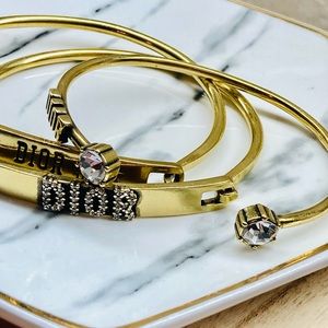 Corrected -AUTHENTIC DIOR Bangle Bracelet Set